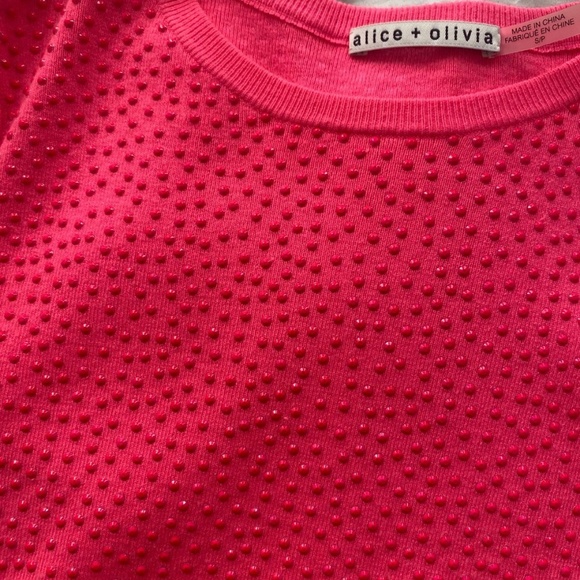 Alice + Olivia Pink Cropped Top - Picture 2 of 3